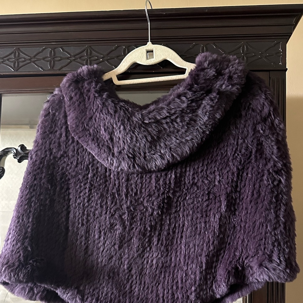 Valerie Stevens vintage rabbit fur cape